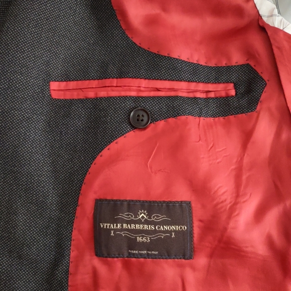 Vitale barberis canonico suit jacket Mens 50R gray - Picture 4 of 9